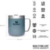 Stanley Classic Mug - Klasik Kamp Bardağı 0.35L Hammertone Ice - Termos Bardak