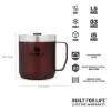 Stanley Classic Mug - Klasik Kamp Bardağı 0.35L Bordo - Termos Bardak