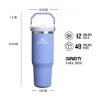 Stanley IceFlow Flip Straw Tumbler - Pipetli 0.89L Hydrangea (Eflatun) - Termos Bardak