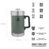  Stanley 1.4L The Stay-Hot French Press - Büyük Boy Kahve Presi 1.4L Yeşil
