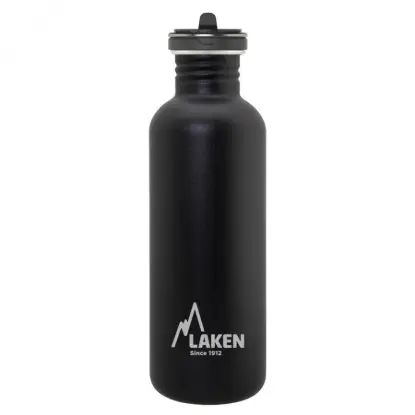 Laken Basic with Flow Cap Paslanmaz Çelik 1L Siyah - Matara