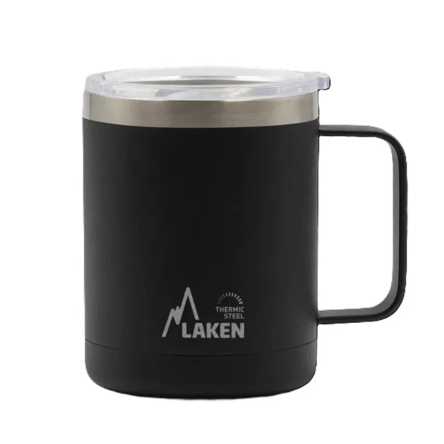 Laken Taza Mug - Yalıtımlı Kamp Bardağı - Black/Siyah 0.36L  - Termos Bardak
