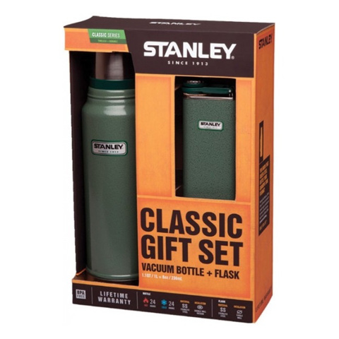 Stanley Classic 1 L & Pocket Flask | Stanley Hediye Seti - Yeşil için detaylar