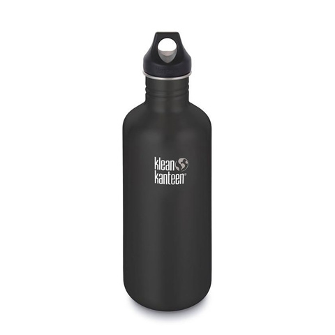 Klean Kanteen 1.182L Classic Loop Cap Water Bottle - Shale Black Çelik Matara için detaylar