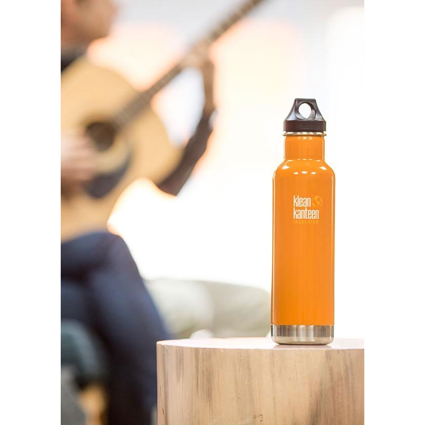Klean Kanteen 0.592L Insulated Classic Loop Cap Brushed Çelik Termos