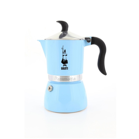Bialetti Fiammetta Moka Pot 1 Cup - Fluo Light Blue için detaylar