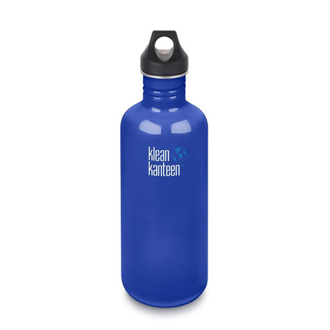 Klean Kanteen 1.182L Classic Loop Cap Water Bottle Coastal Waters - Mavi Çelik Matara için detaylar