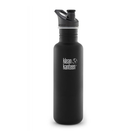 Klean Kanteen 0.8L Sport Cap Water Bottle - Shale Black Çelik Matara için detaylar
