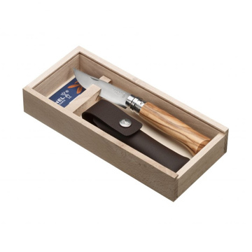 Opinel N°08 Olive Wood + Sheath - Ahşap Kutulu ve Kılıflı Zeytin Saplı Çakı Opinel N°08 Olive Wood + Sheath - Ahşap Kutulu ve Kılıflı Zeytin Saplı Çakı resmi