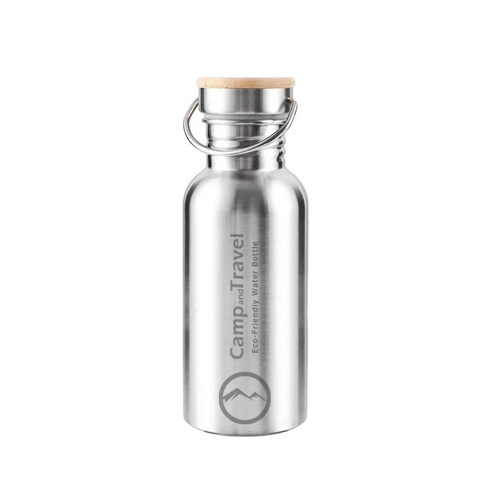 CNT 0.5L SS Bamboo Cap Water Bottle - Paslanmaz Çelik Matara için detaylar