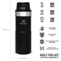 Stanley 0.35L İnce Gövde Classic Trigger-Action Travel Mug - Mat Siyah için detaylar