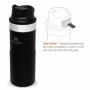 Stanley 0.35L İnce Gövde Classic Trigger-Action Travel Mug - Mat Siyah için detaylar