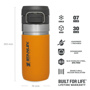 Stanley 0.47L The Quick Flip  Water Bottle - Saffron (Sarı) için detaylar