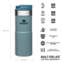 Stanley 0.35L Classic Neverleak™ Travel Mug - Hammertone Ice için detaylar