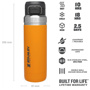 Stanley 1.06L The Quick Flip  Water Bottle - Turuncu için detaylar