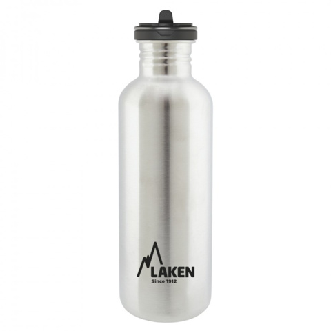 Laken 1L Basic with Flow Cap Paslanmaz Çelik Matara - Gri için detaylar