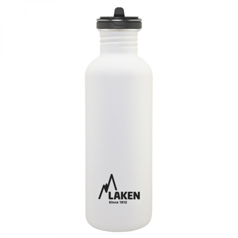 Laken 1L Basic with Flow Cap Paslanmaz Çelik Matara - Beyaz için detaylar