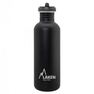 Laken 1L Basic with Flow Cap Paslanmaz Çelik Matara - Siyah için detaylar