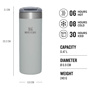 Stanley The AeroLight™ Transit Mug 0.47L - Fog Metallic - Gri için detaylar