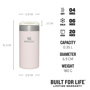 Stanley The AeroLight™ Transit Mug 0.35L - Rose Quartz Metallic - Pembe için detaylar
