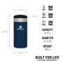 Stanley The AeroLight™ Transit Mug 0.35L - Royal Blue Metallic - Lacivert için detaylar