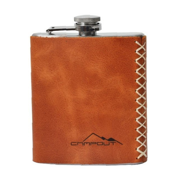 Campout Deri Cep Matarası - Krom / NG C044 Campout Deri Cep Matarası - Krom / NG C044 resmi